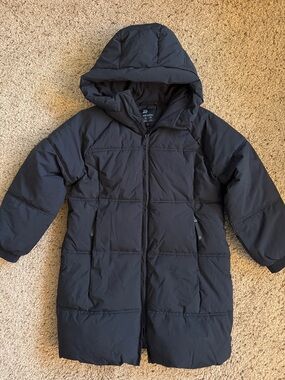 all in motion Kids Black Hooded Long Puffer Coat